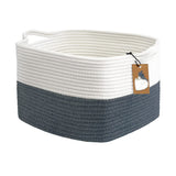 Premium Handwoven Cotton Basket Multi Purpose Storage Organizer for Dog Toys Living Room Nursery & Home Décor