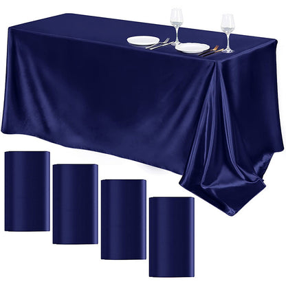 Bulk Satin Tablecloth Table Cover for Rectangular Table Wedding Banquet Events Decor Wholesale