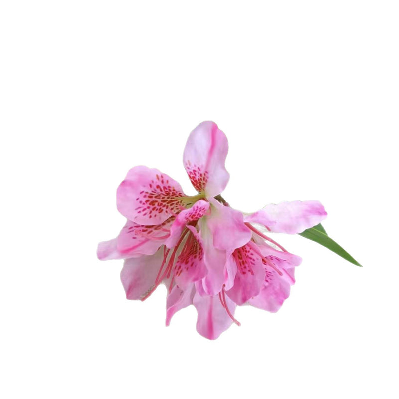 Artificial Azalea Bush with 3 Blooms, 27.5 Inches, Silk-Like Fabric, Perfect for Weddings, Events, and Home Decor