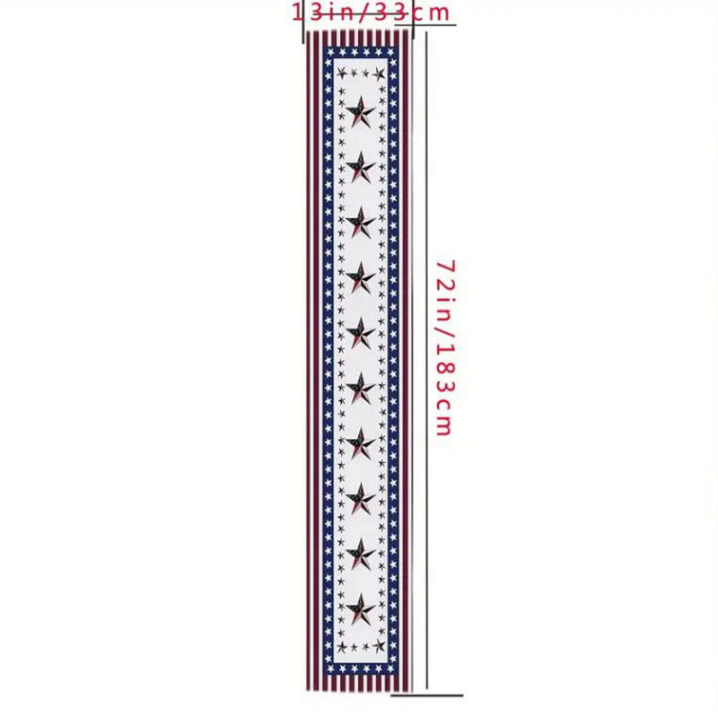 Bulk 2 Pcs Patriotic Independence Day Table Runners for Party Dining Kitchen Home Decor Wholesale