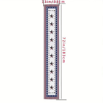 Bulk 2 Pcs Patriotic Independence Day Table Runners for Party Dining Kitchen Home Decor Wholesale