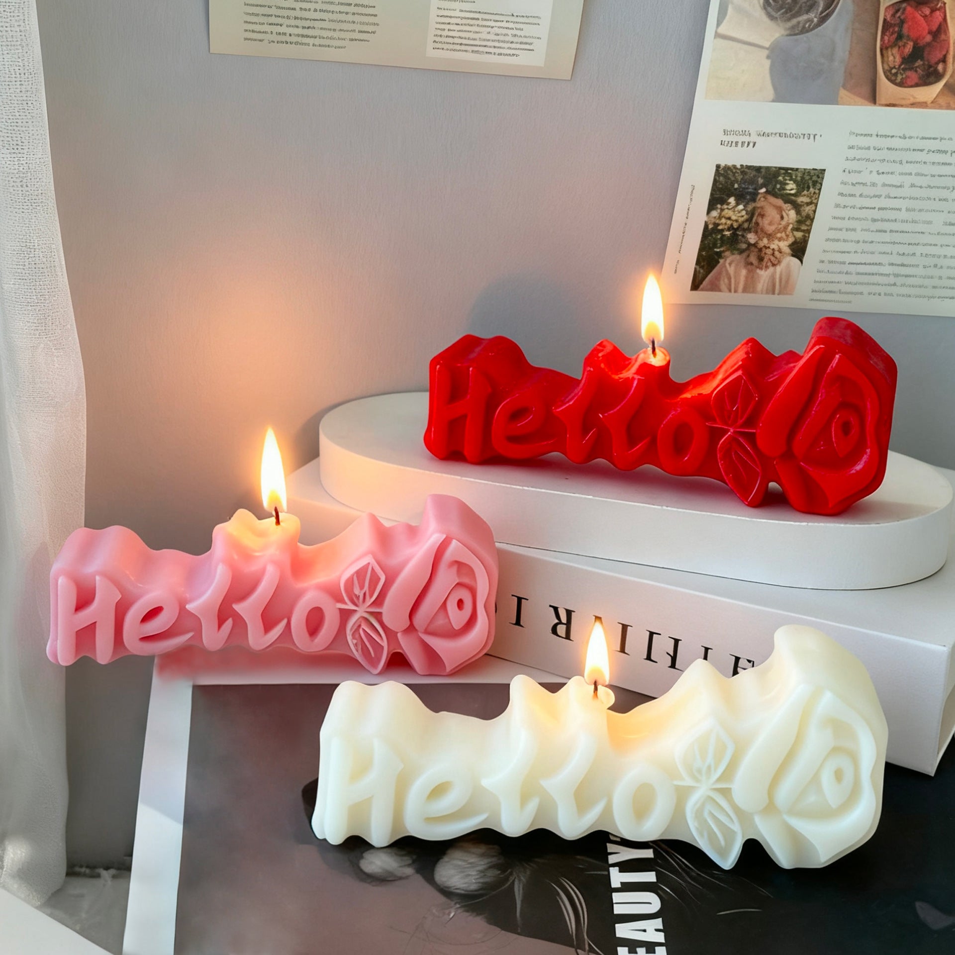 Valentine's Day Love Rose Aromatherapy Candle - Romantic Decorative Gift for Cozy Ambiance