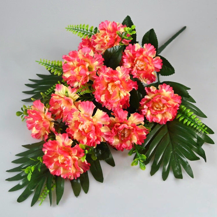 Artificial Peony Bush with 12 Blooms, Silk-Like Fabric, 20" Tall, Modern Style for Weddings, Home Decor, and Events