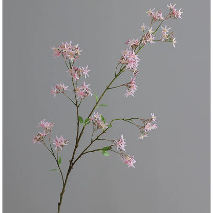 49.2 Inch Artificial Water Jasmine Flowers, Realistic Petals & Green Leaves, for Home Decor, Wedding, Garden, Party Decoration