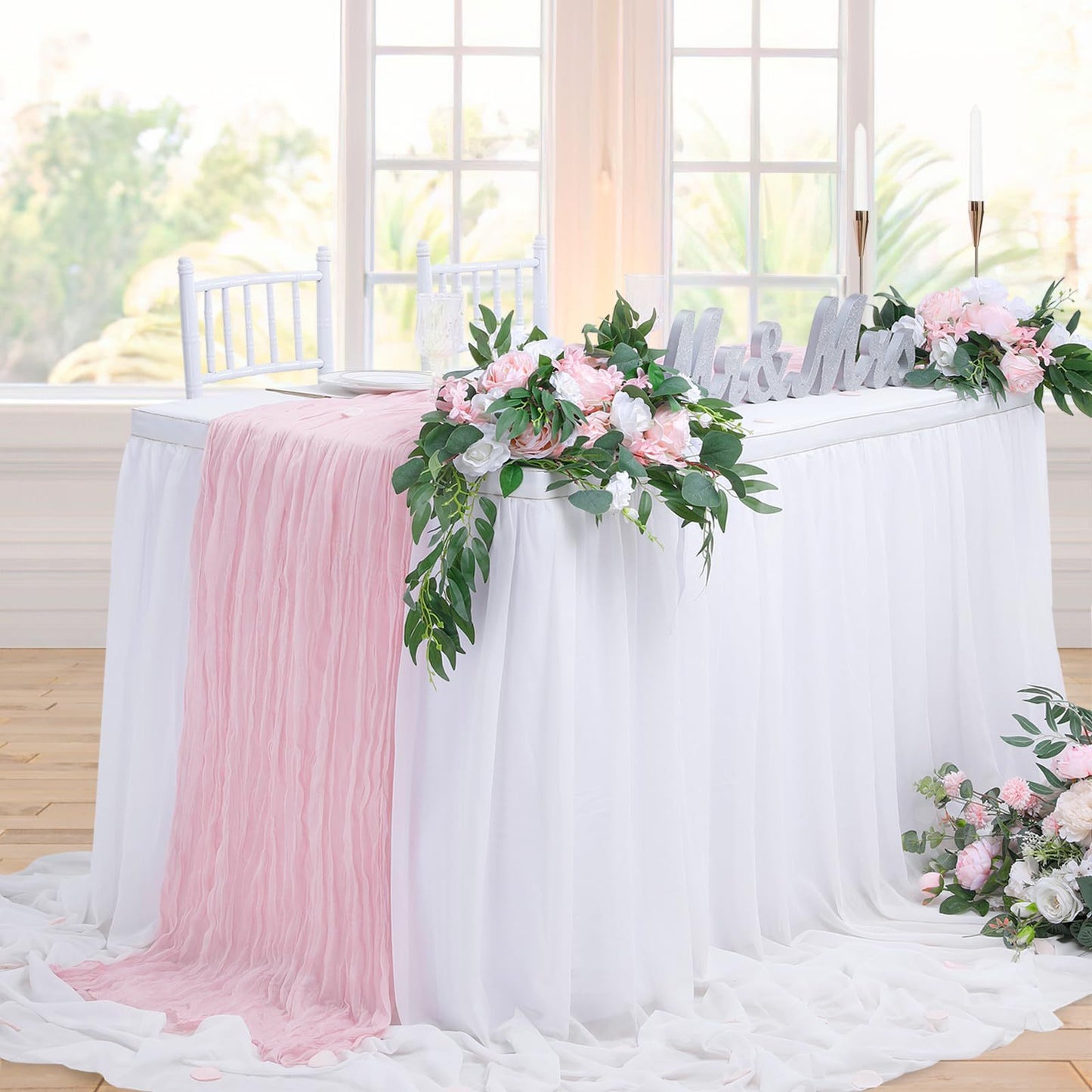 Bulk Cheesecloth Table Runner 2025 Boho 35" Breathable Organic Cotton Table Decor for Summer Wedding Bridal Shower Boho Party Wholesale