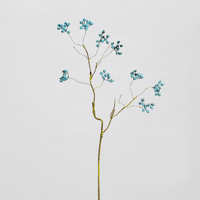Artificial Berry Bush with 9 Blooms, Red Holly & Wild Berries, 28" Tall, Foam Material, for Home Decor, Weddings & Events