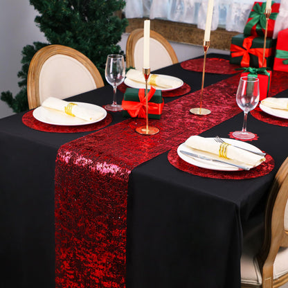 6-Pack 12.99-Inch Round Mesh Placemat with Gold Foil - Ideal for Weddings, Holidays & Banquet Decor