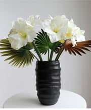 Velvet Amaryllis Stem 24 Inch Artificial Flower Silk Material