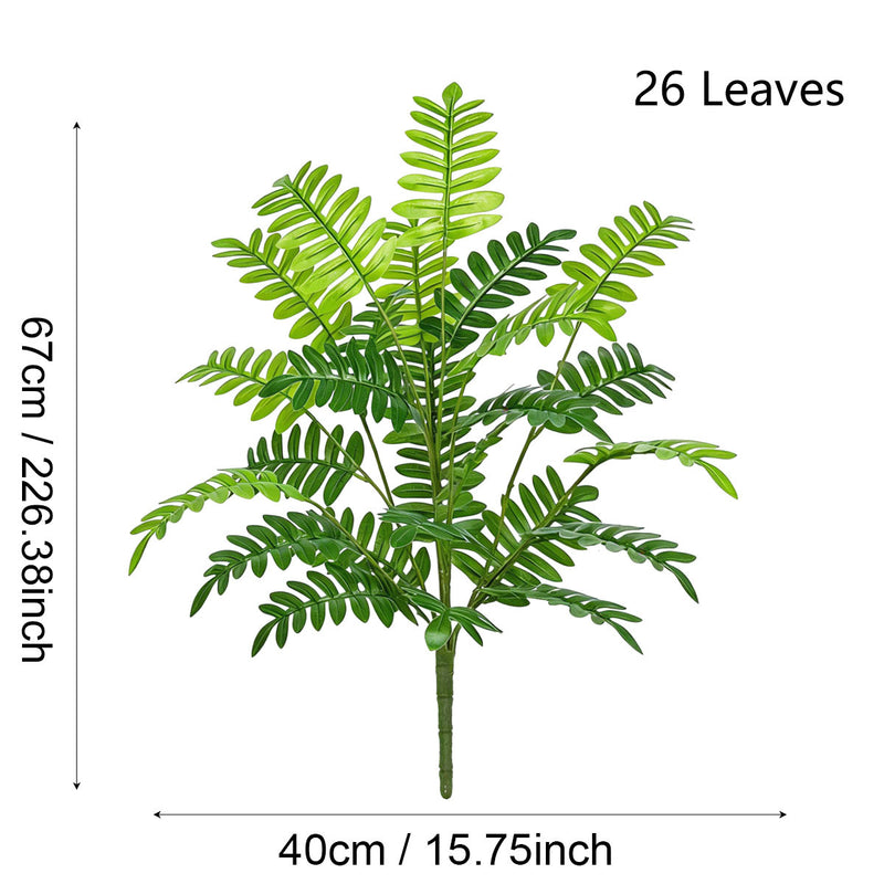 Artificial Snake Plant Bush with Variegated Leaves, 25" Tall Realistic Faux Plant for Home Office Decor, Wedding & Event Styling