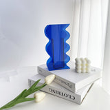 Bulk 1 Pc Wave Shaped Vases Geometric Acrylic Vase For Home Office Wedding Valentine's Day Table Centerpieces Wholesale