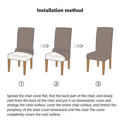 Bulk 2 Pcs Polyester  Chair Covers Removable Washable Stretch Slipcover For Home Kitchen Decoration Wholesale