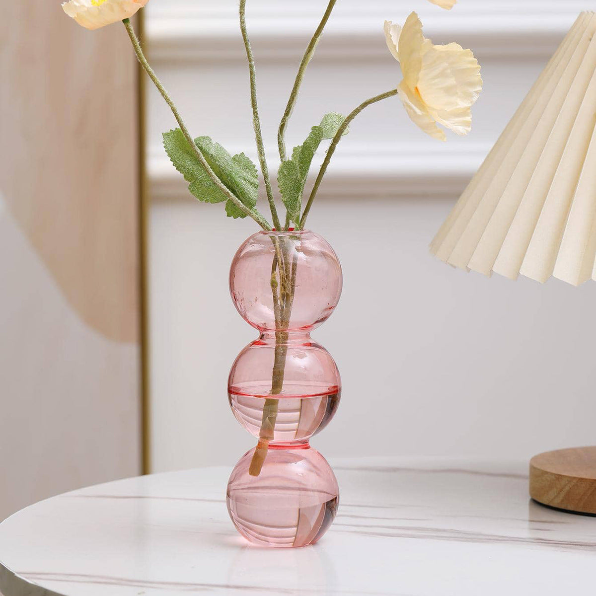 Bulk 2 Pack Hydroponic Flower Vase Transparent Balls Shape Glass Vase for Weddings Party Events Home Decor Wholesale