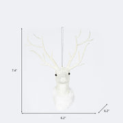 Bulk Christmas Ceramic Hanging Ornaments 3 Shapes Spherical Drop Deer for Xmas Party Decoration