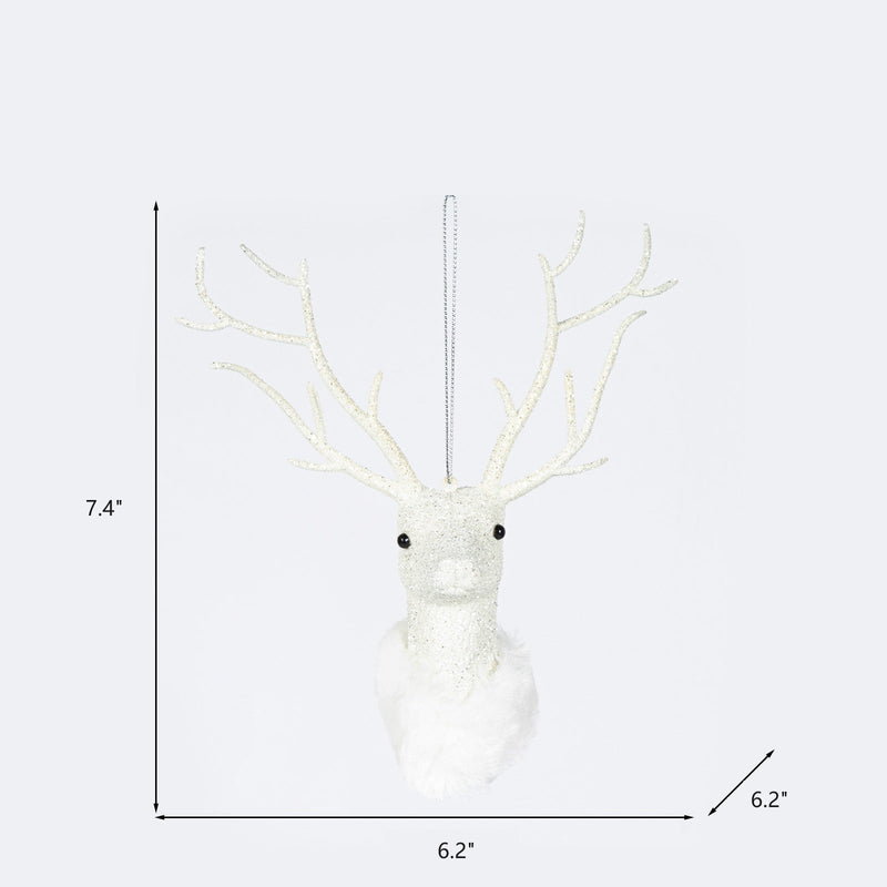 Bulk Christmas Ceramic Hanging Ornaments 3 Shapes Spherical Drop Deer for Xmas Party Decoration