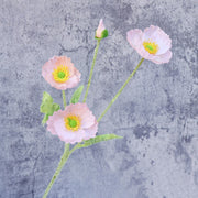 23 Inch Artificial Silk Poppy Flower Stems Spray Style, 10 Pcs
