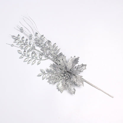 Christmas Glitter Hollowed-out Pagoda Leaf Branches - 6PCS 16.9" Festive Decor Accessories