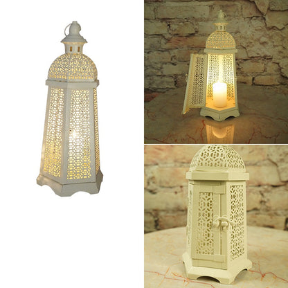 Bulk Wrought Iron Hollow-out Candle Holder for Bar Restaurant Wedding Home Decoration Wholesale