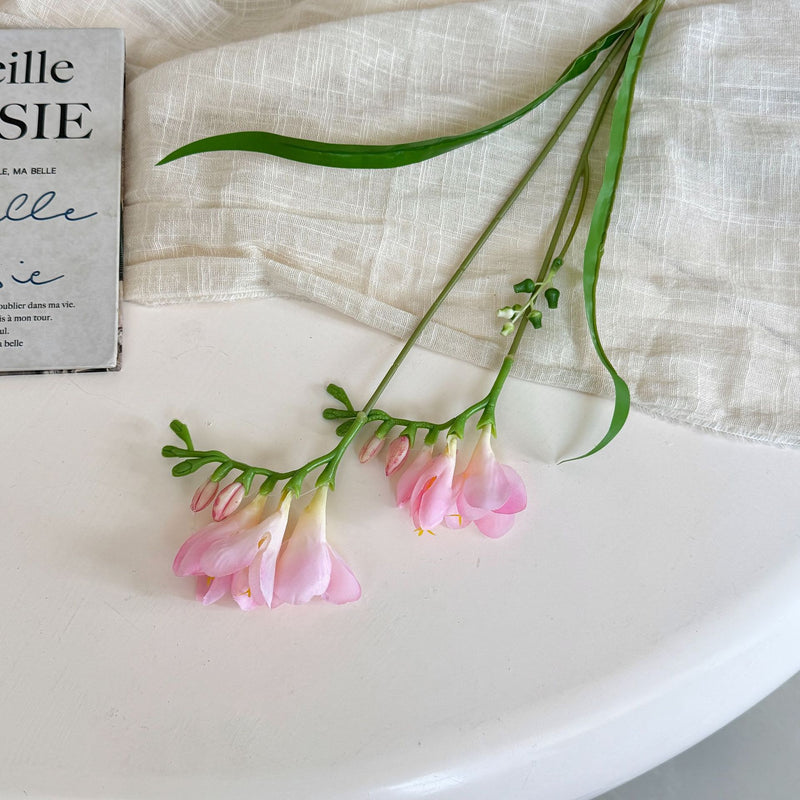 24" Faux Silk Orchid Bush with 6 Blooms, Modern Home Decor, Wedding & Event Styling