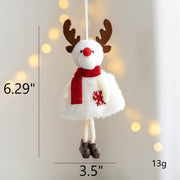 Santa Claus Snowman Elk Plush Pendant Ornaments 3 Pcs Christmas Tree Hanging Decor