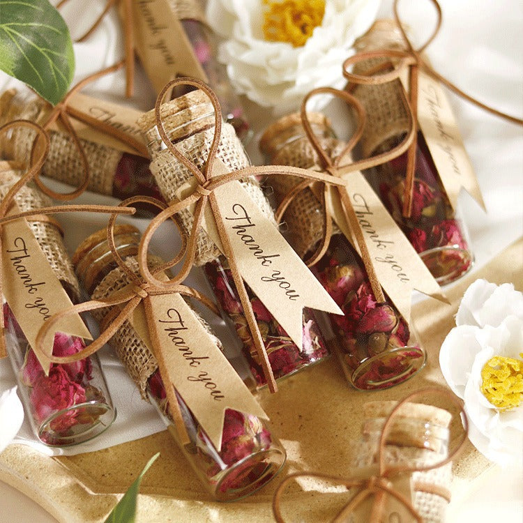 Unique Bridesmaid Gift - Rose Bud Glass Decor Wedding Favor for Women Elegant & Practical Wedding Present