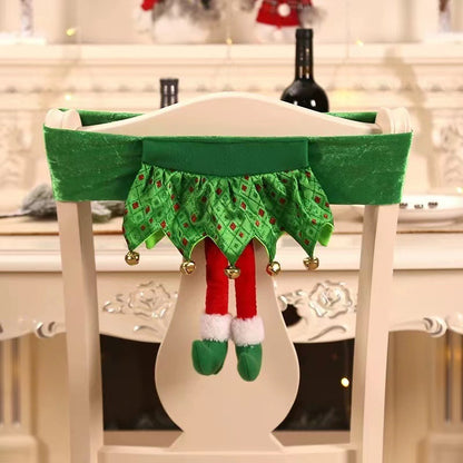 Christmas Chair Covers - New Santa Belt Elf & Girl Skirt Styles | 18x12 Inches