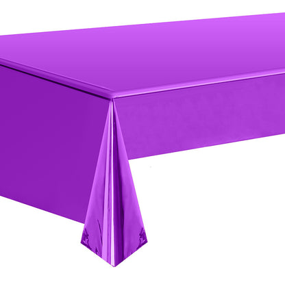 Bulk 5 Pcs Aluminum Foil Rectangle Tablecloth Metallic Waterproof Table Cover for Birthday Wedding Baby Shower Anniversary Party Decorations Wholesale