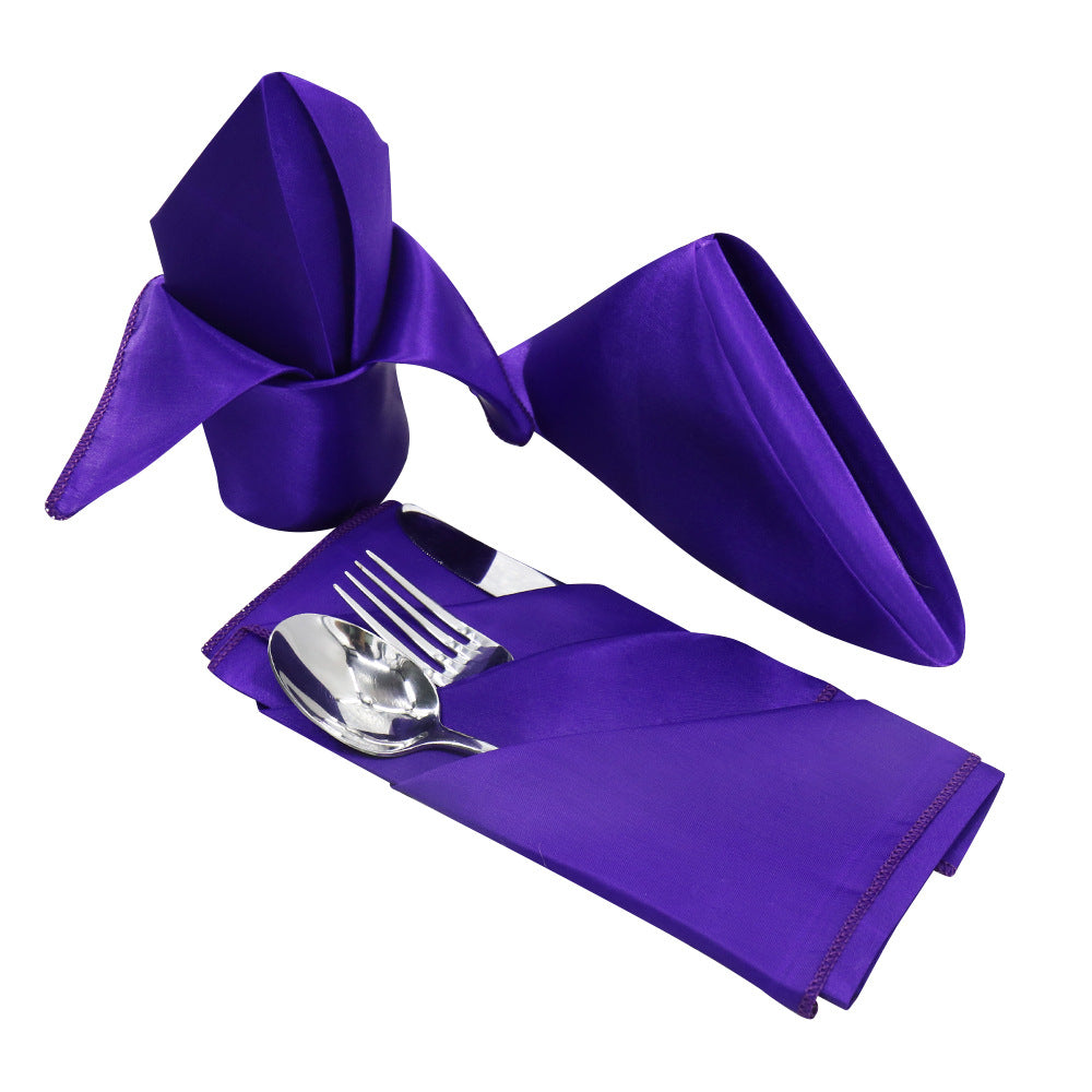Bulk 25 Pcs Satin Square Napkins for Wedding Banquet Valentine's Day Party Dinner Table Wholesale