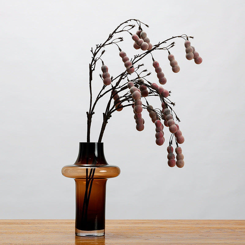Artificial Gourd Fruit Stem, Single Stem with 8 Blooms, Rustic Decor for Home, Wedding, and Commercial Spaces