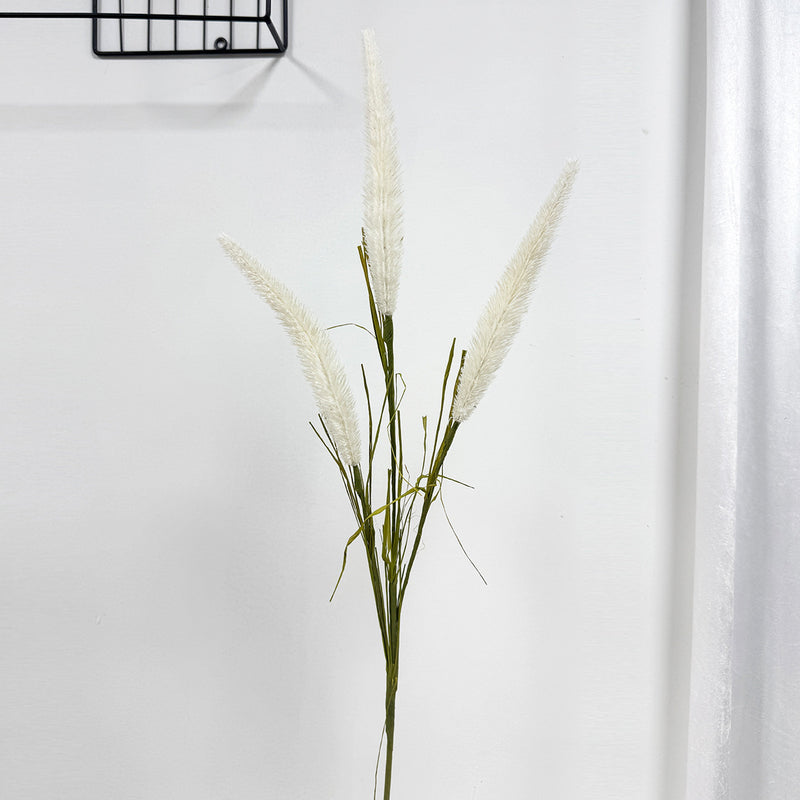 Artificial Reed and Foxtail Grass Bush, 3 Blooms, 35 Inches Tall, Perfect for Wedding, Home, and Commercial Decor