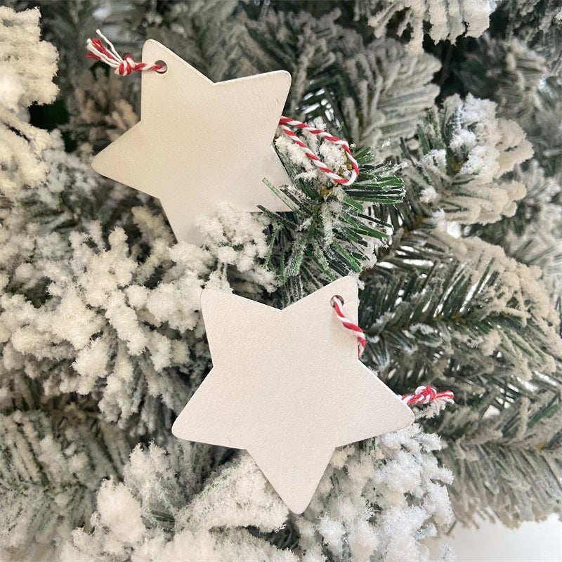 10 Pcs 2.3 Inch Five-Pointed Star Ornaments Christmas Tree Pendants Artificial Decorations