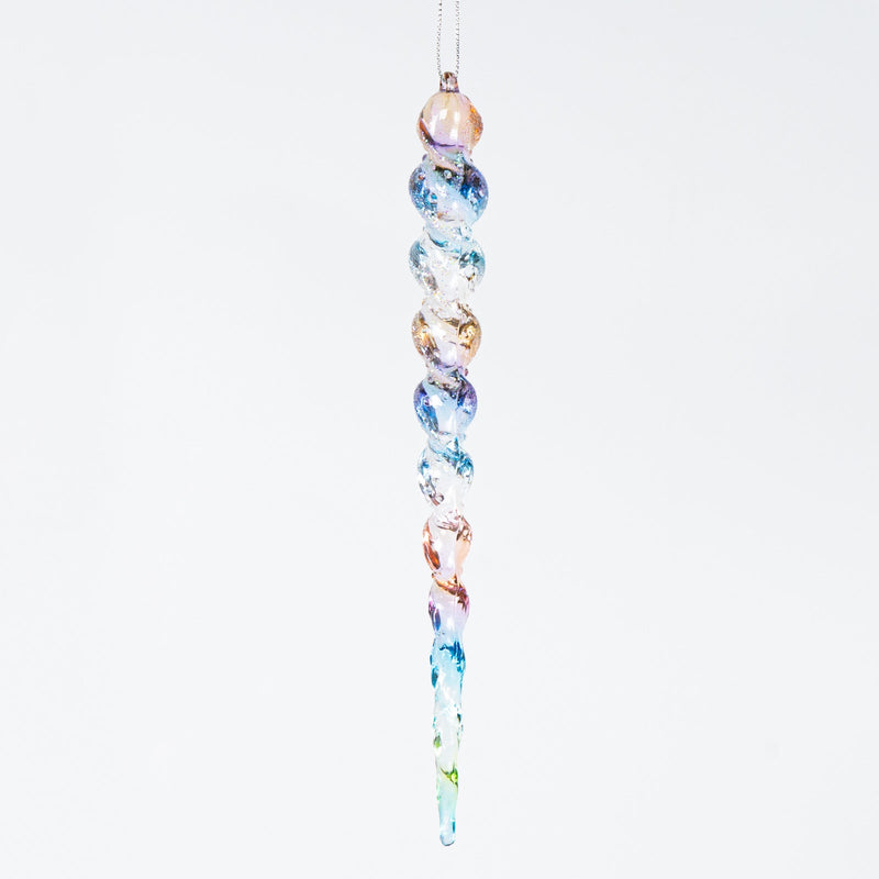 Clear Acrylic Ice Strip Christmas Ornaments Bulk Hanging Decorations for Xmas Trees