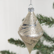 Bulk Christmas Glass Ornaments 12 Pcs Sparkle Helical Drop Decorations for Christmas Tree
