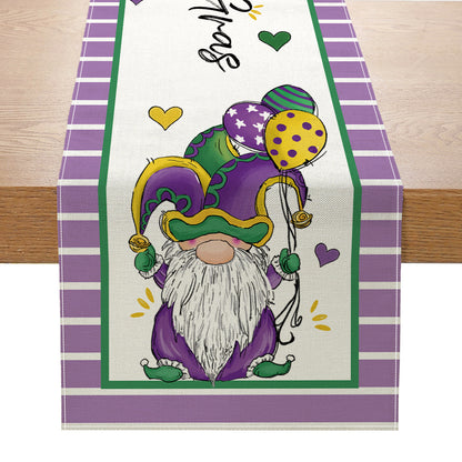 Bulk 2 Pcs 13X70 Inch Mardi Gras Table Runners For Holiday Party Decor Indoor Home Room Decor Wholesale