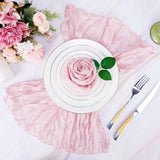 Bali Gauze Ruffled Napkins - Rustic Bohemian Style for Wedding Party Dinner Table Decor