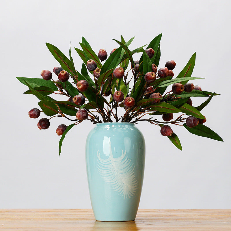 Artificial Fruit Tree Bush with Leaves, 45cm, Realistic Floral Decor for Home, Wedding, and Events