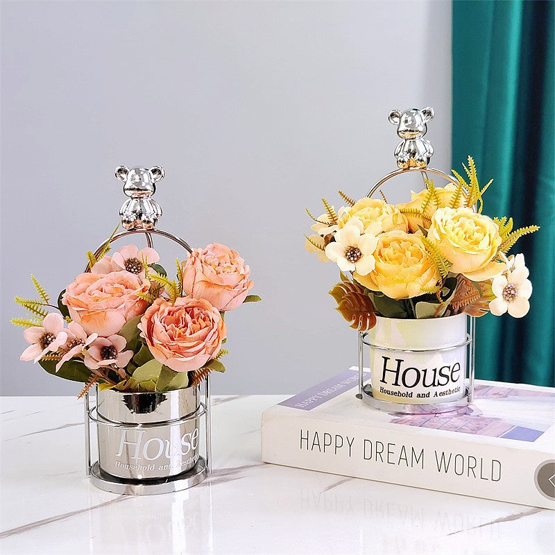 Bulk 1 Pc Metal Vase Hydroponic Dried Flower Vase Wholesale