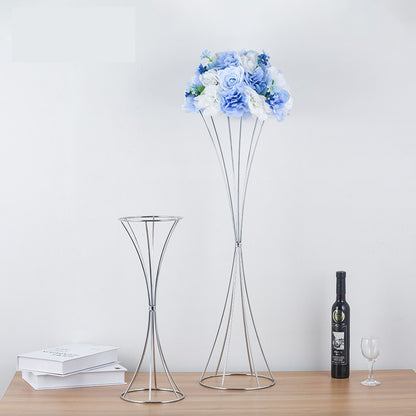 Premium Ornate Metal Floral Vase Centerpiece Rust Resistant Wedding Banquet Decor Hollow Out Anniversary Ceremony Table Settings