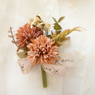 Faux Spiked Ball Aromatherapy Flowers - 2-Pack Wedding Home Decor (5.9x3.9x2 Inches)