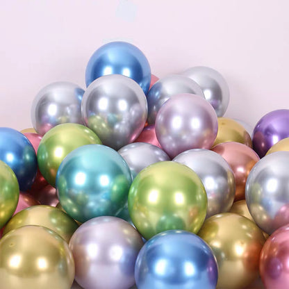 Bulk 50pcs 5 Inch Metallic Latex Balloons Set for Birthday Party Graduation Wedding Holiday Balloon Decoration Wholesale