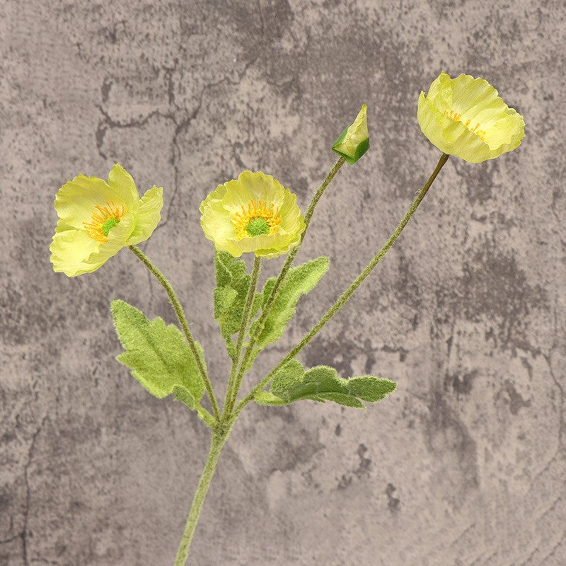 23 Inch Artificial Silk Poppy Flower Stems Spray Style, 10 Pcs