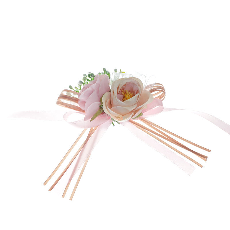 Corsage Bracelet 10 Pcs Artificial Flowers for Wedding Festival Beach Party