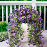 Premium 2Pcs Silk Hanging Daisy Plants UV Resistant Outdoor Decor Lifelike Texture Porch Garden Patio Indoor Planter Arrangements