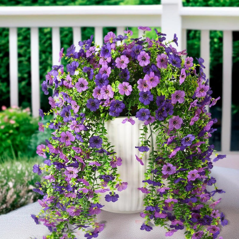 Premium 2Pcs Silk Hanging Daisy Plants UV Resistant Outdoor Decor Lifelike Texture Porch Garden Patio Indoor Planter Arrangements