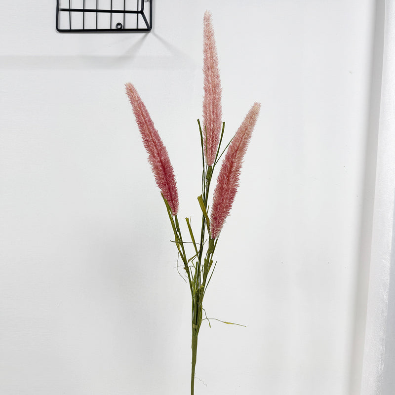Artificial Reed and Foxtail Grass Bush, 3 Blooms, 35 Inches Tall, Perfect for Wedding, Home, and Commercial Decor