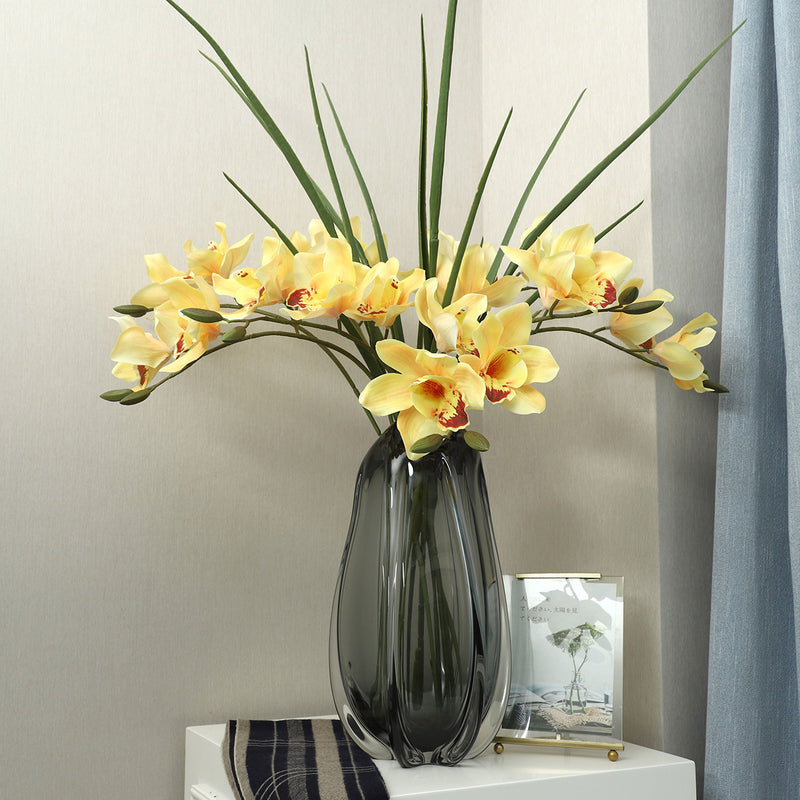 Single Stem Magnolia Flower, 29" Tall, Real-Touch Latex, 5 Blooms, Perfect for Home Decor, Weddings, and Events