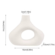 Bulk Nordic Donut Vase Handmade Ceramic Hollow Vases for Olive Branches & Table Centerpieces Minimalist Modern Home Decor for Wedding Shelf Office Console Entryway Sculptural Neutral Décor Wholesale
