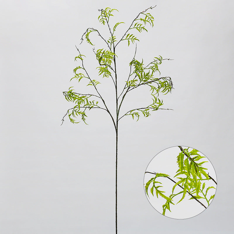 46" Artificial Persian Leaf Branch, Single Stem with 50 Realistic Foliage, Faux Greenery for Home Office Wedding Decor