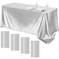 Bulk Satin Tablecloth Table Cover for Rectangular Table Wedding Banquet Events Decor Wholesale
