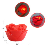 Bulk 2 Pcs Flameless LED Light Rose Candles for Wedding Valentines Day Wholesale