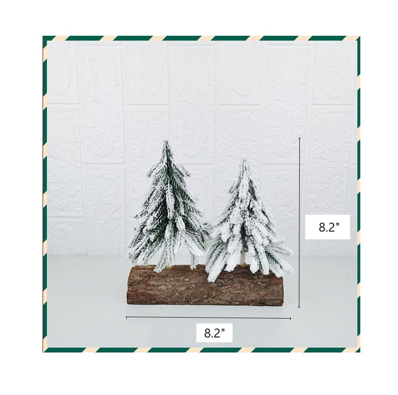 8 Inch Artificial Cedar Christmas Tree with Base, Tabletop Decor, Bulk Wholesale Quantity